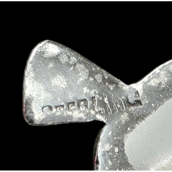 VTG Taxco Sterling Silver Turtle Brooch Pin Miguel Melendez Mexico Stone Inlay - Picture 9 of 14